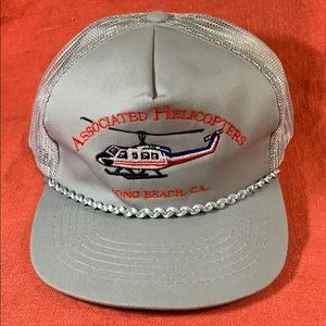 1980’s ASSOCIATED HELICOPTERS Baseball Ball CAP Wildland Firefighter FIRE NEW